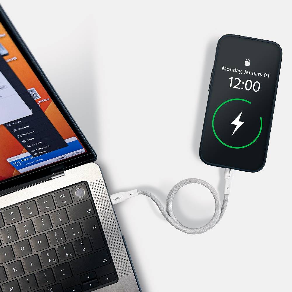 Puro Cavo magnetico di Ricarica e Sincronizzazione 60W USB-C – USB-C 1m 2025