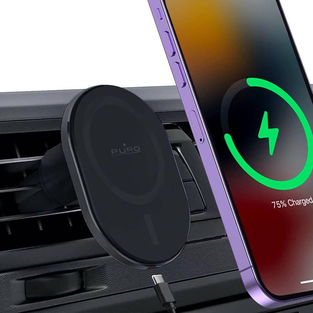 Puro Supporto Auto MAG PRO compatibile MagSafe e ricarica wireless integrata 15W Online