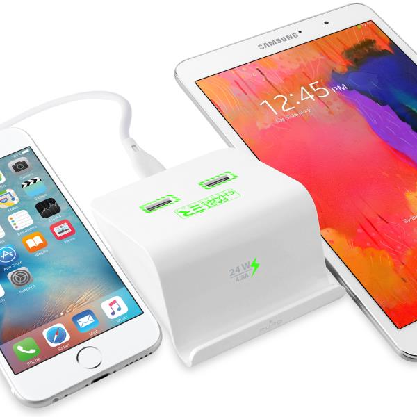 Puro Base di ricarica dual USB Saldi Di Fabbrica