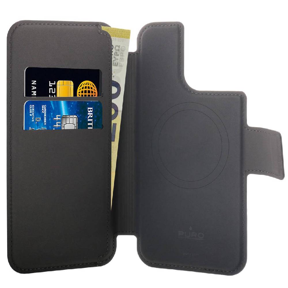 Puro Custodia magnetica Folio per iPhone 13 Pro Max e iPhone 14 Pro Max compatibile con tecnologia MagSafe Consegna Veloce