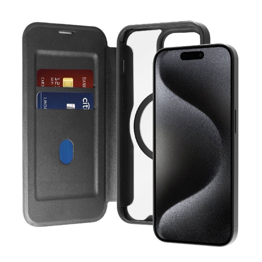 Puro Custodia Book Mag per iPhone 15 Pro Qualità