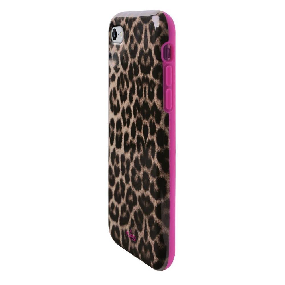 Puro Cover Pink Leopard per iPhone 7, 8, SE 2020 e SE 2022 Qualità
