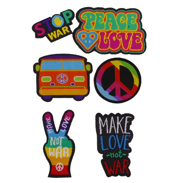 Puro Puro Kit Patch Sticker “Patch Mania” Peace & Love 6pz