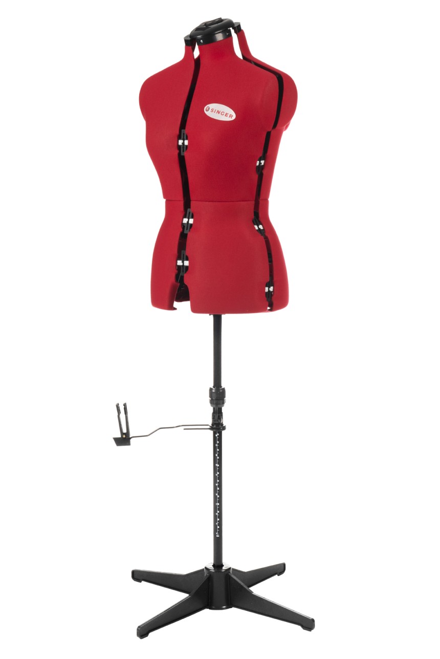 Shopty Manichino sartoriale regolabile FG952 Singer - Busto da sarta Small Medium Taglie 40/42 44 46 48 Presa