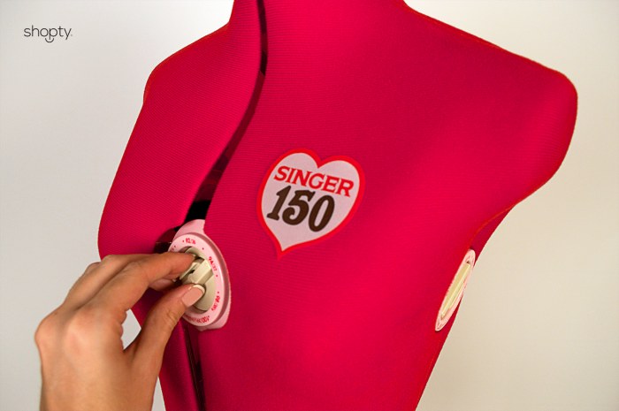 Shopty Manichino sartoriale regolabile DF150 Singer Red - Busto da sarta Small Medium Taglie 40/42 44 46 48 Sconto
