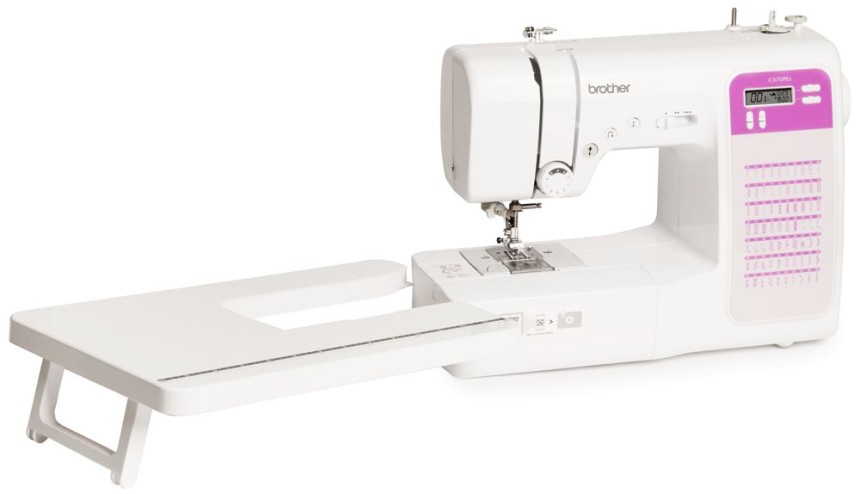 Shopty Brother CX70PE (Patchwork Edition) - Macchina per cucire elettronica con 70 punti di cucito (utili elastici ornamentali) cucitura Automatica display multifunzione + Tavolo Quilt & Patchwork Promozione Limitata