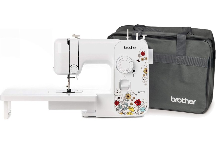 Shopty Brother JX17FE (Fantasy Edition) Macchina per Cucire Automatica con 17 Punti di Cucito Completa e Facile per Principianti - Offerta con Tavolo prolunga e Borsa In Linea