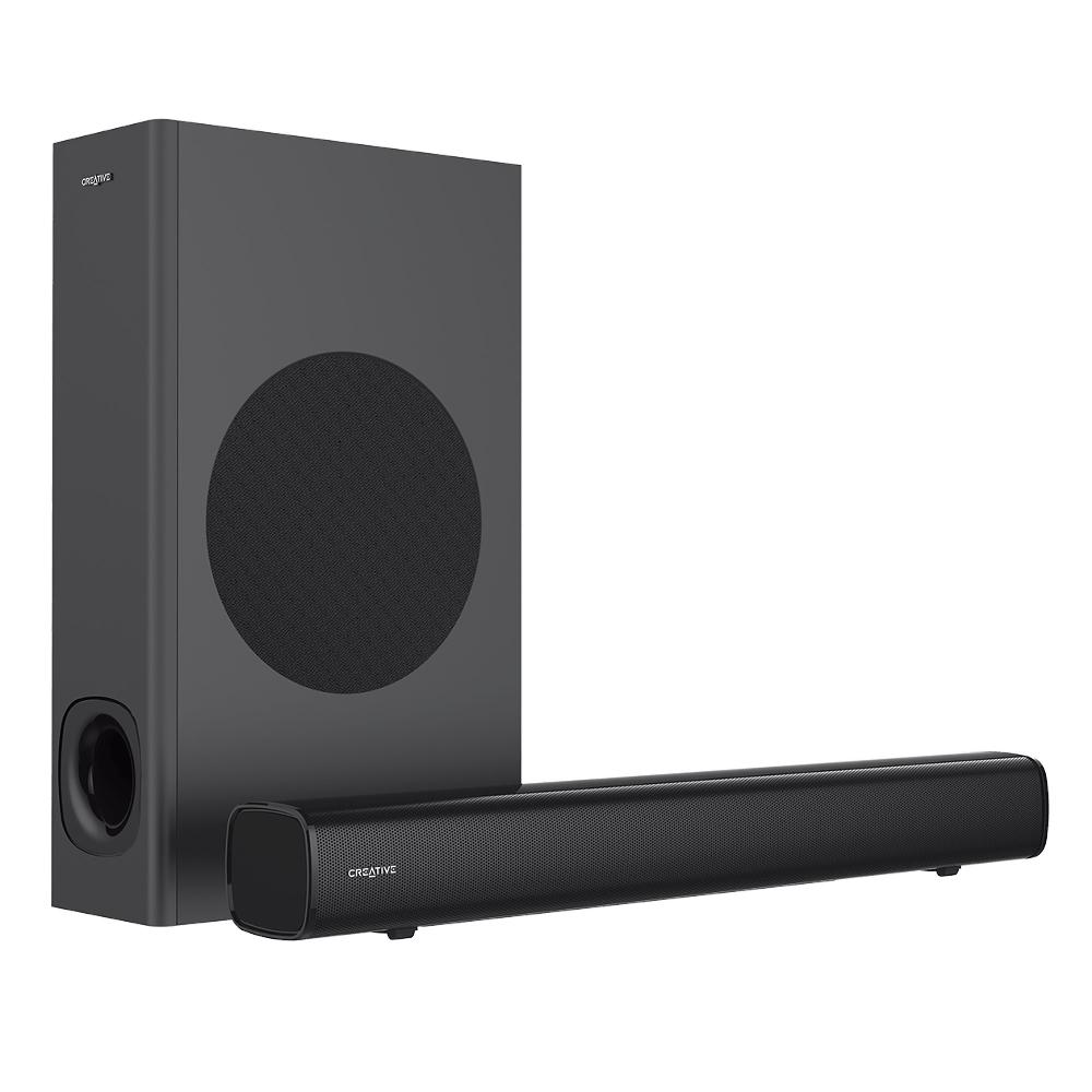 Creative Stage Soundbar Creative Stage under-monitor a 2.1 canali ad alte prestazioni con subwoofer per TV computer e schermi ultrawide Moda