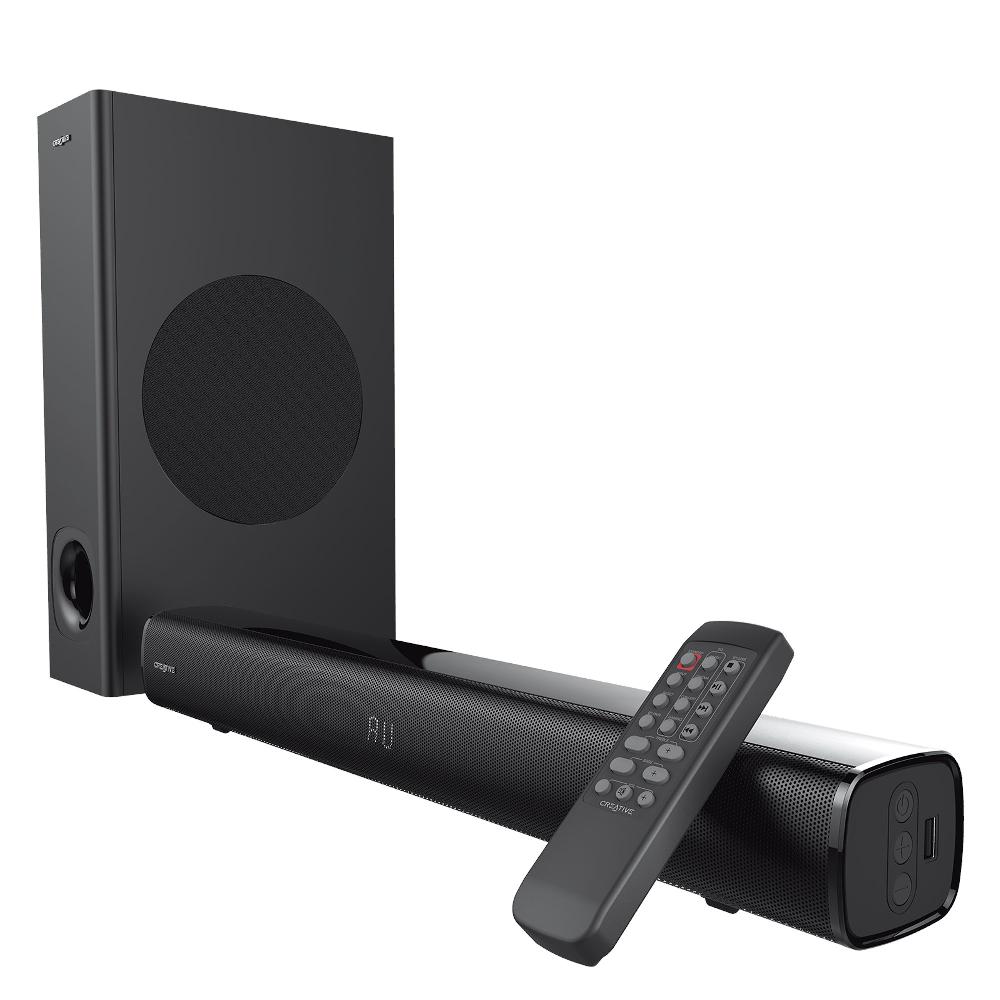 Creative Stage Soundbar Creative Stage under-monitor a 2.1 canali ad alte prestazioni con subwoofer per TV computer e schermi ultrawide Moda