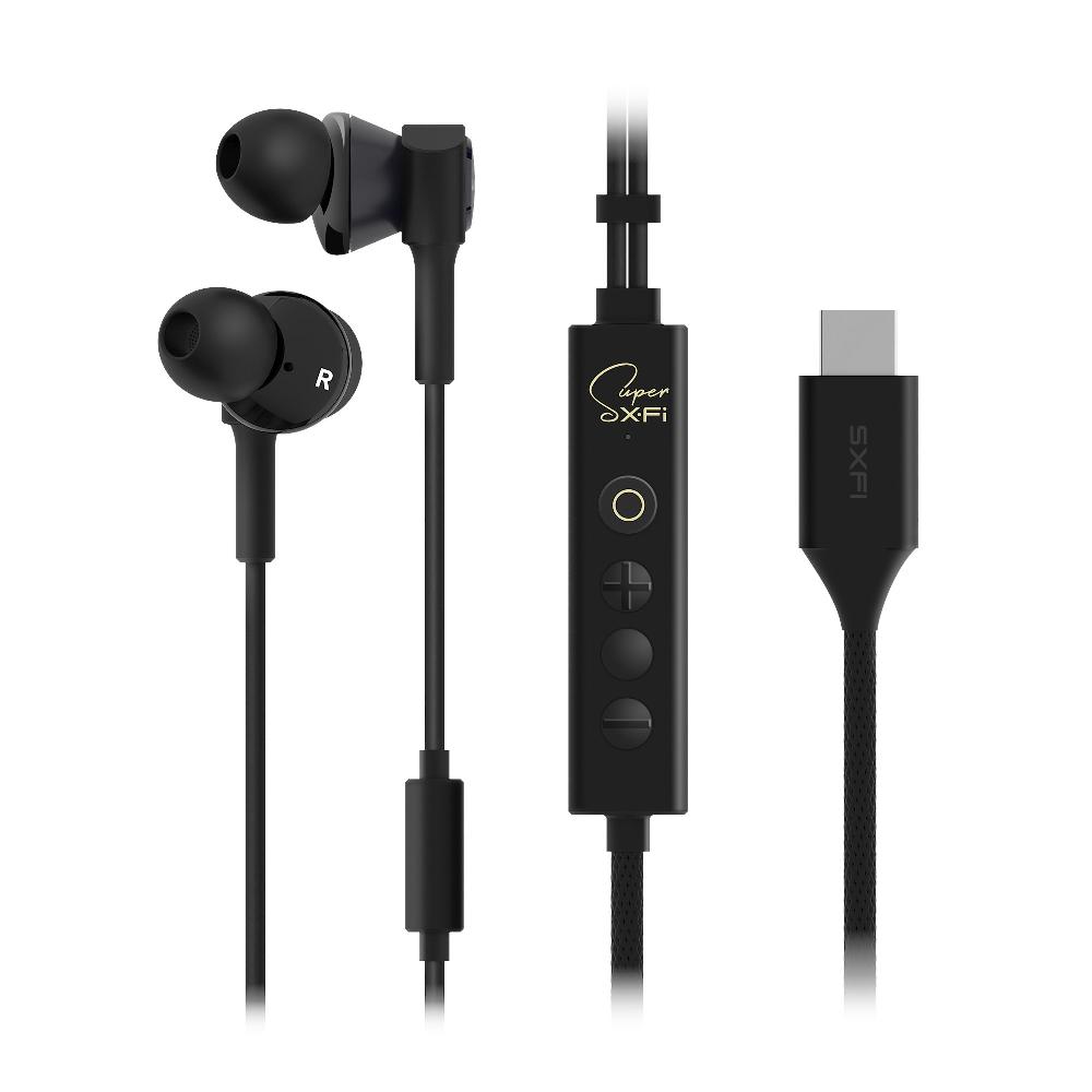 Creative SXFI TRIO Cuffie in-ear USB-C a triplo diffusore con tecnologia Super X-Fi incorporata e personalizzata in base alle tue orecchie Italia