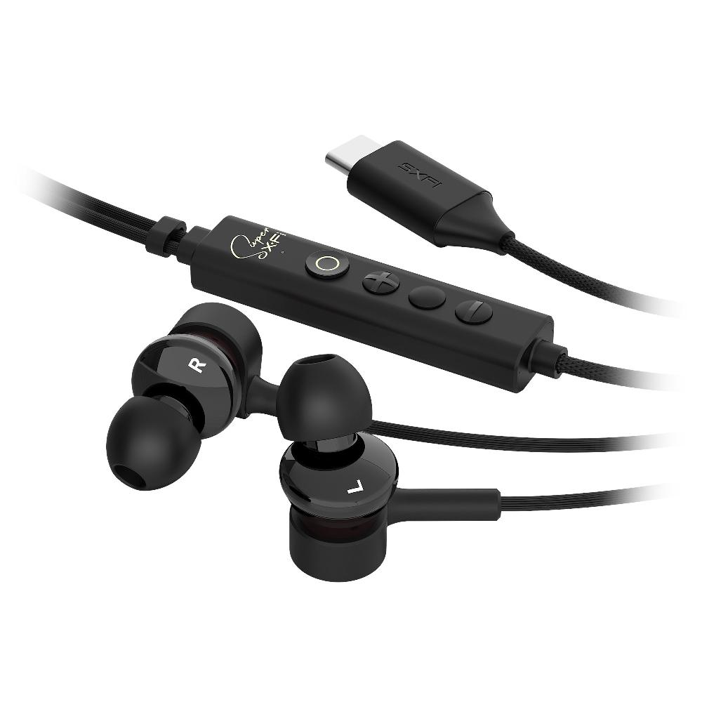 Creative SXFI TRIO Cuffie in-ear USB-C a triplo diffusore con tecnologia Super X-Fi incorporata e personalizzata in base alle tue orecchie Italia