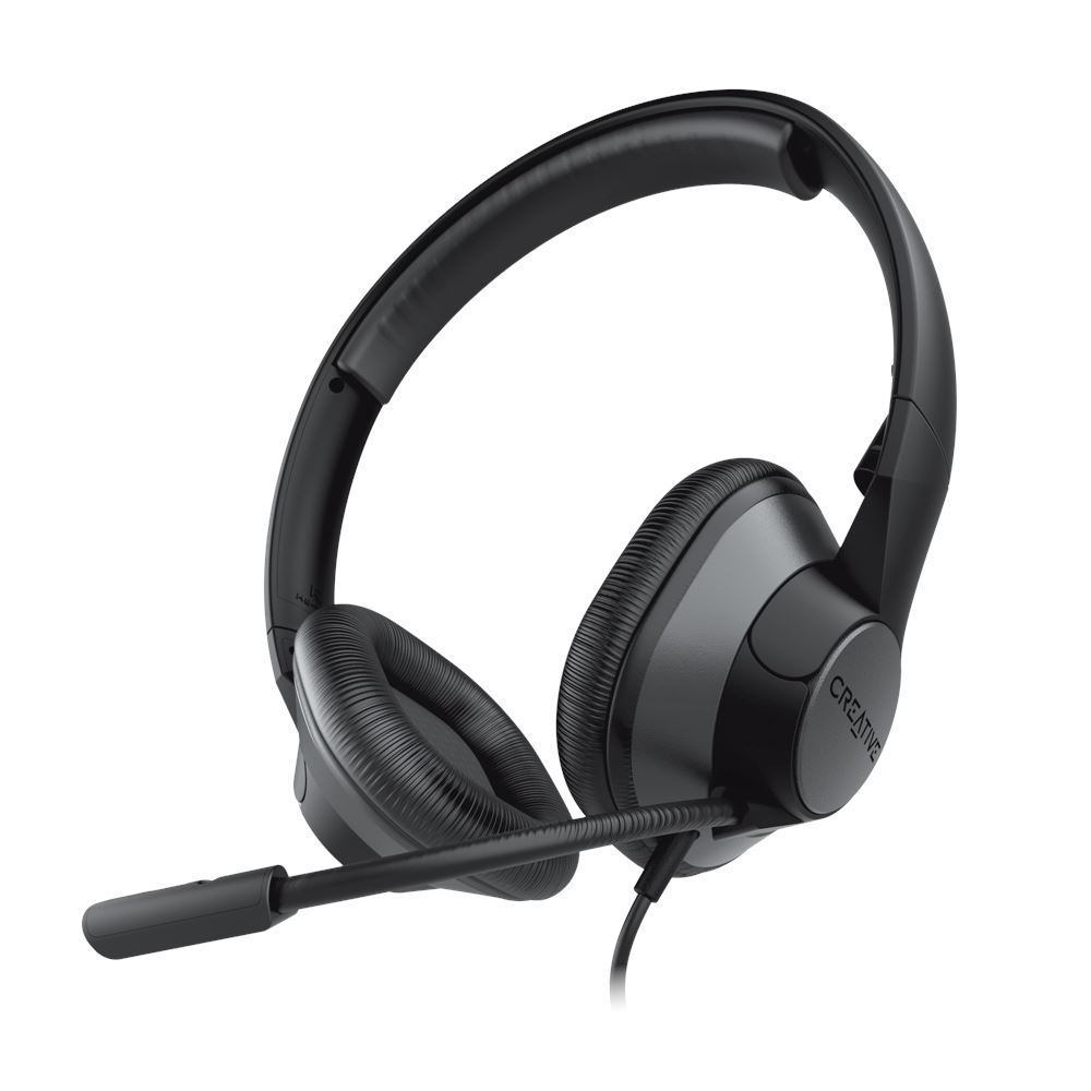 Creative HS-720 V2 Cuffie USB con microfono a condensatore con cancellazione del rumore e telecomando a cavo con pulsante di disattivazione del microfono per le videochiamate Nuovo
