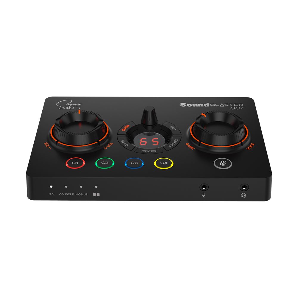 Creative Sound Blaster GC7 DAC e amplificatore USB per streaming di gioco con pulsanti programmabili e Super X-Fi