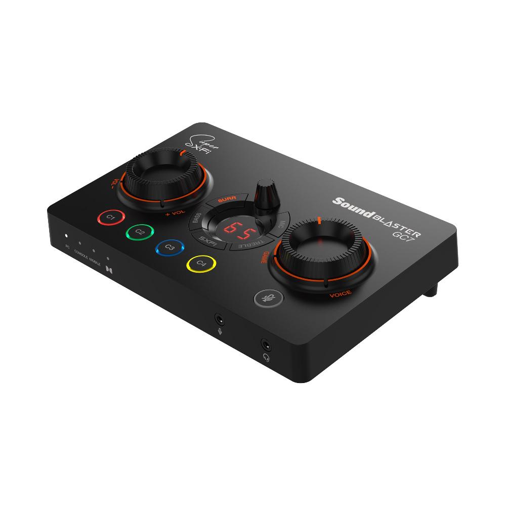 Creative Sound Blaster GC7 DAC e amplificatore USB per streaming di gioco con pulsanti programmabili e Super X-Fi Promozione Limitata