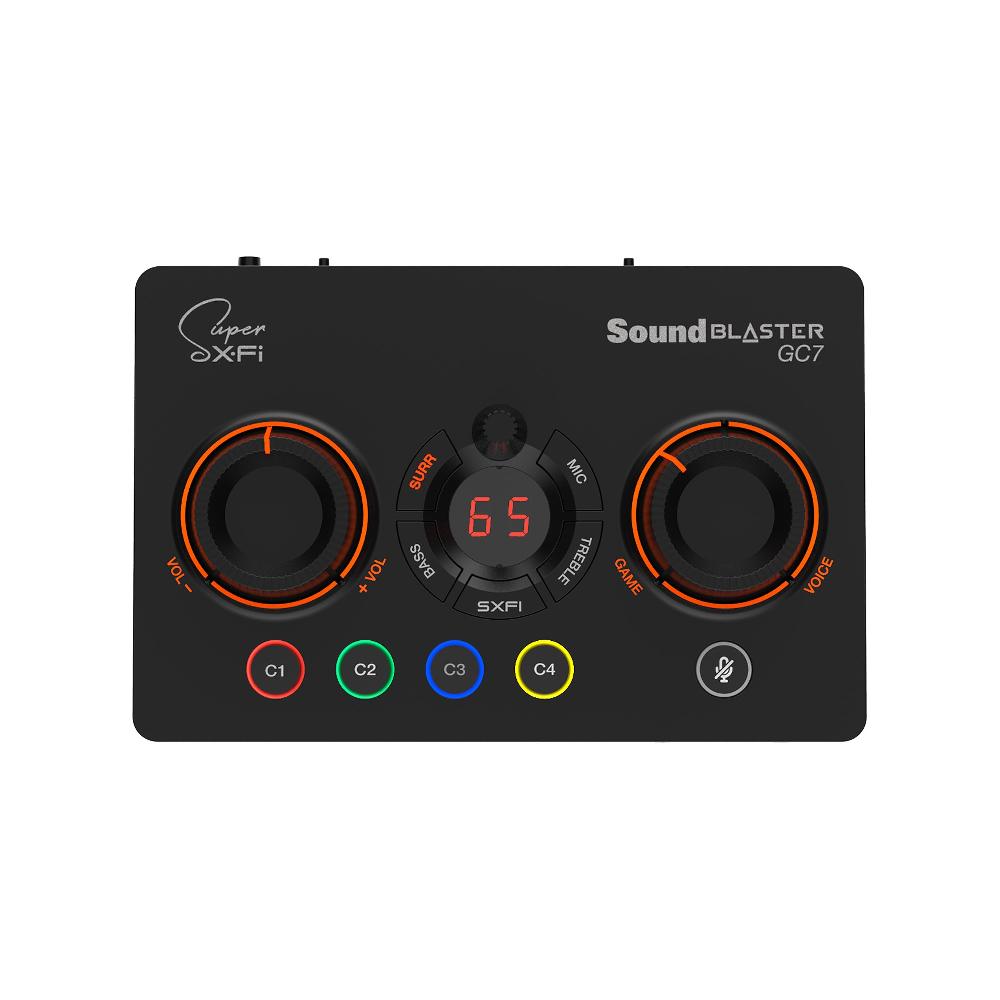 Creative Sound Blaster GC7 DAC e amplificatore USB per streaming di gioco con pulsanti programmabili e Super X-Fi Promozione Limitata