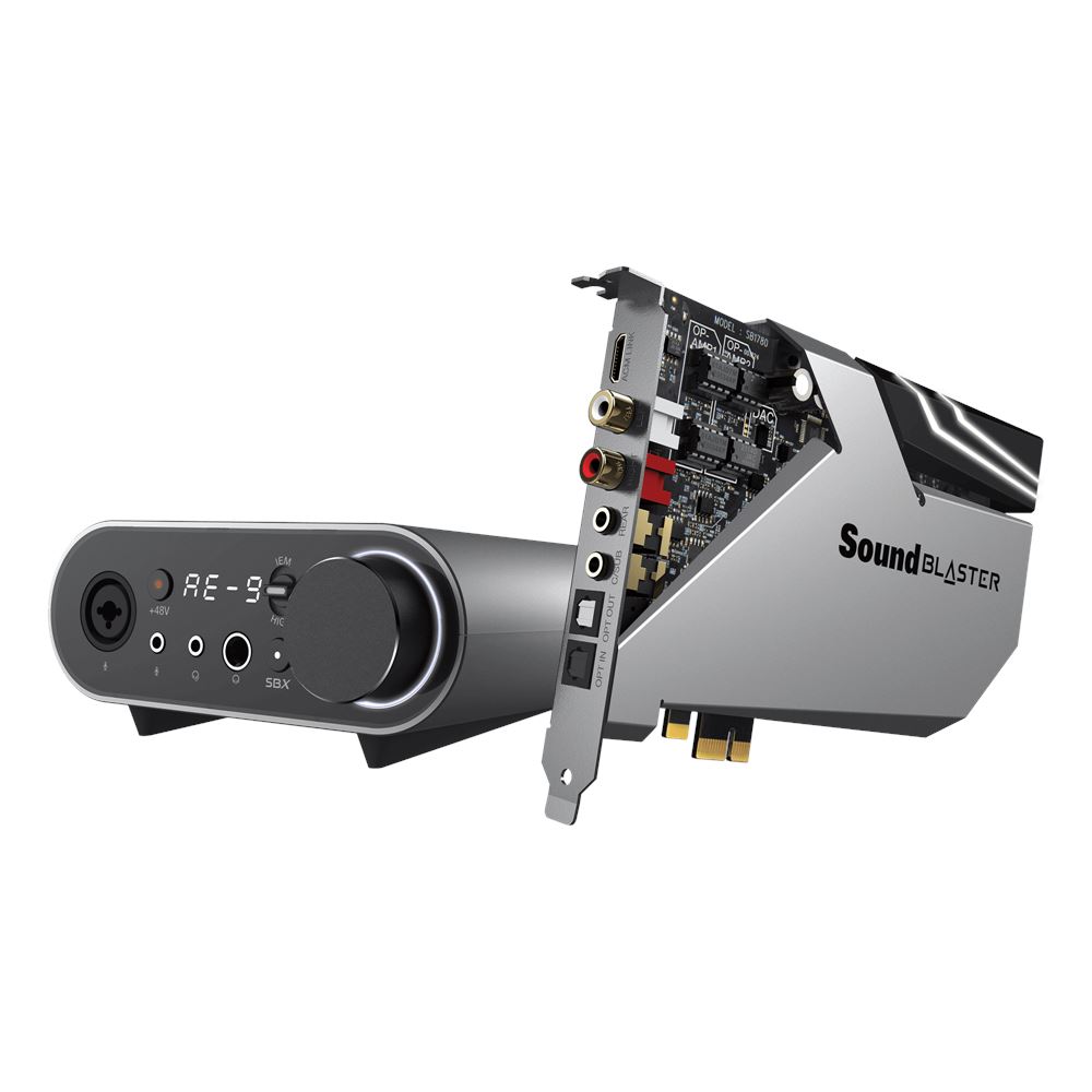 Creative Sound Blaster AE-9 Scheda audio PCI-E di qualità superiore da 32 bit/384 kHz e DAC con doppio amplificatore discreto per cuffie Xamp e Audio Control Module Offerta
