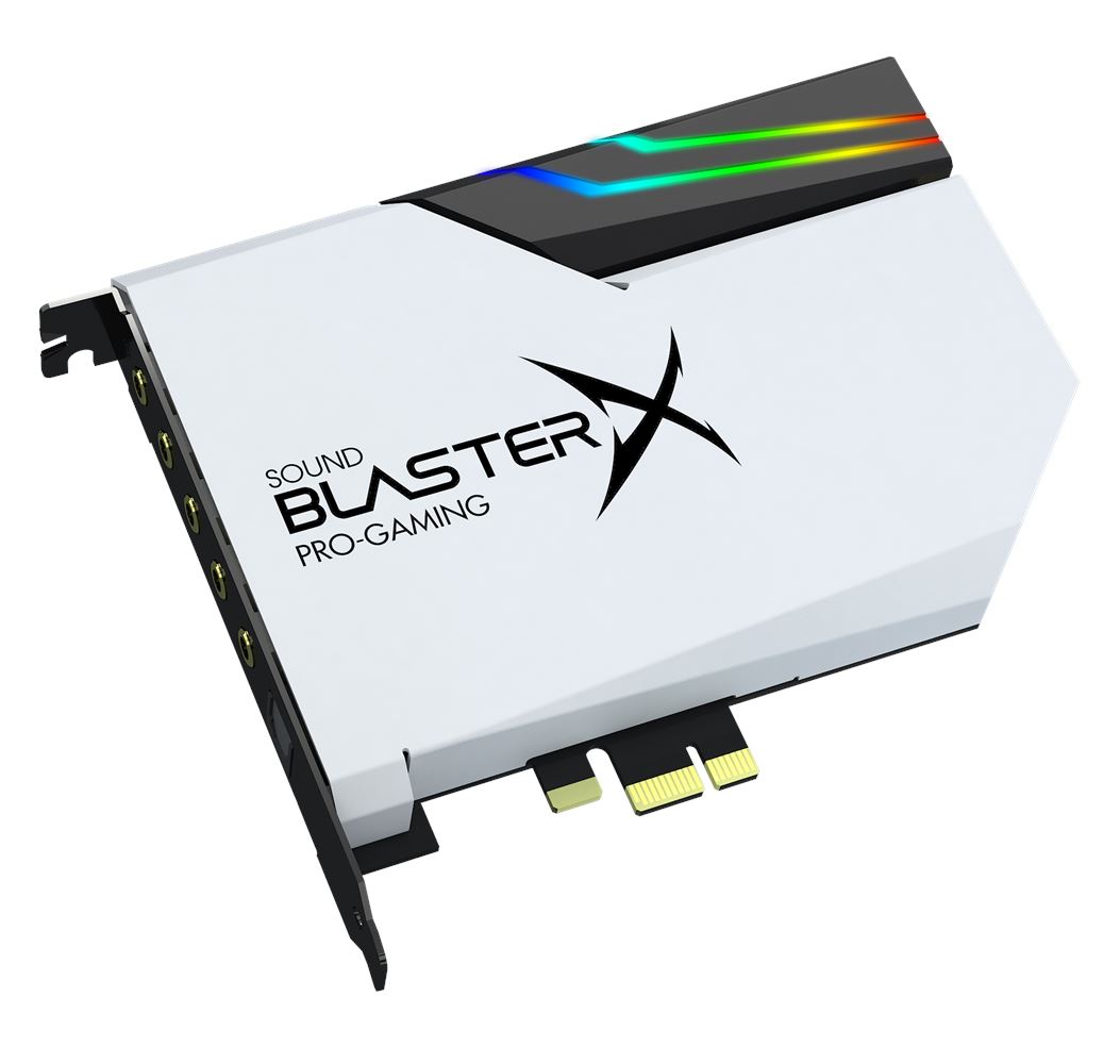 Creative Sound BlasterX AE-5 Plus Pure Edition Scheda audio e DAC da gaming PCI-e ad alta risoluzione con illuminazione RGB codifiche Dolby Digital Live e DTS Online
