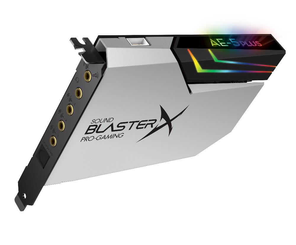 Creative Sound BlasterX AE-5 Plus Pure Edition Scheda audio e DAC da gaming PCI-e ad alta risoluzione con illuminazione RGB codifiche Dolby Digital Live e DTS Online