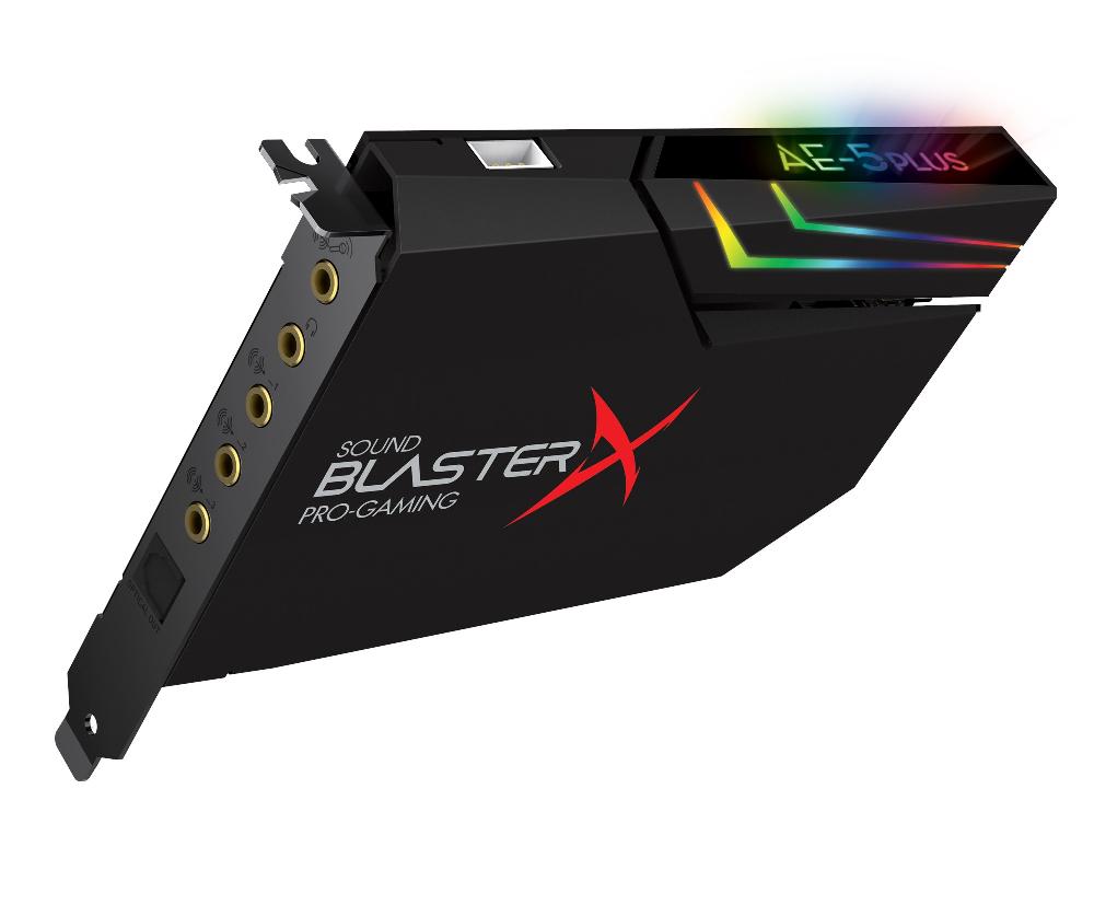 Creative Sound BlasterX AE-5 Plus Scheda audio e DAC da gaming PCI-e ad alta risoluzione con illuminazione RGB codifiche Dolby Digital Live e DTS Outlet
