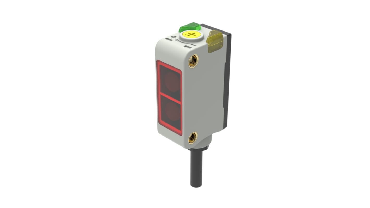 Rs-Online Sensore fotoelettrico Rettangolare RS PRO a soppressione di sfondo rilevamento 5 cm uscita PNP NA