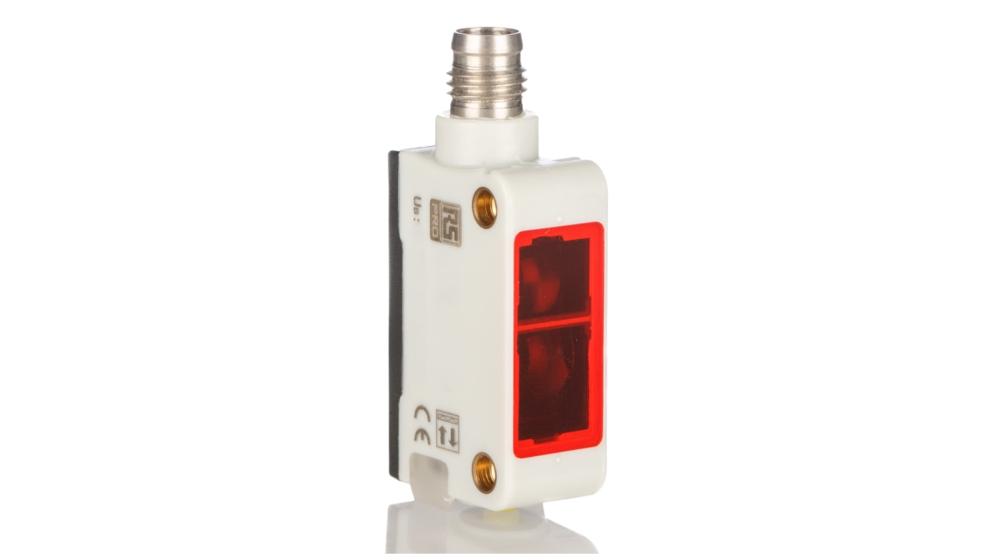 Rs-Online Sensore fotoelettrico Rettangolare RS PRO a soppressione di sfondo rilevamento 0 35 m uscita NPN NONC