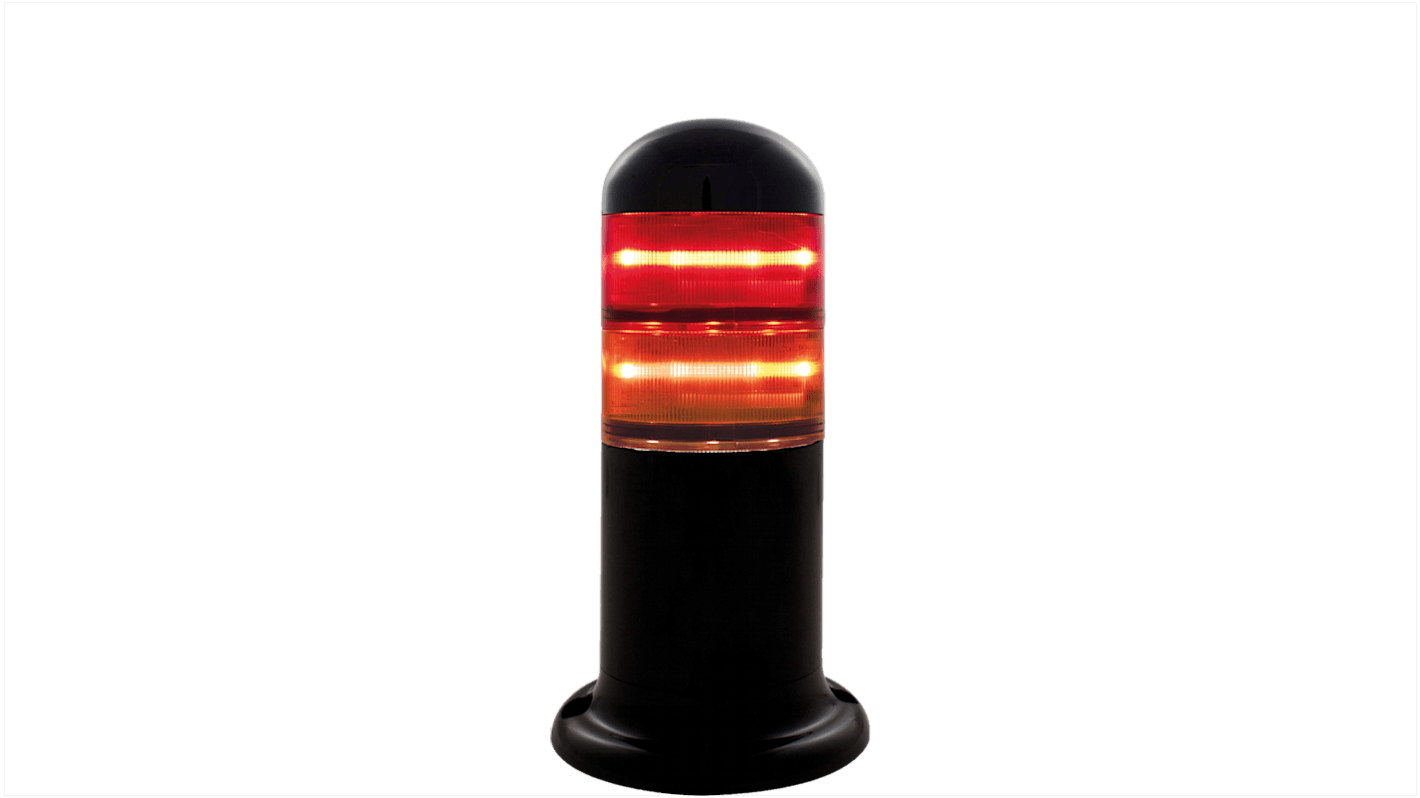 Rs-Online Torretta di segnalazione RS PRO 24 V LED 2 elementi lenti Rosso/Ambra Fornitura limitata