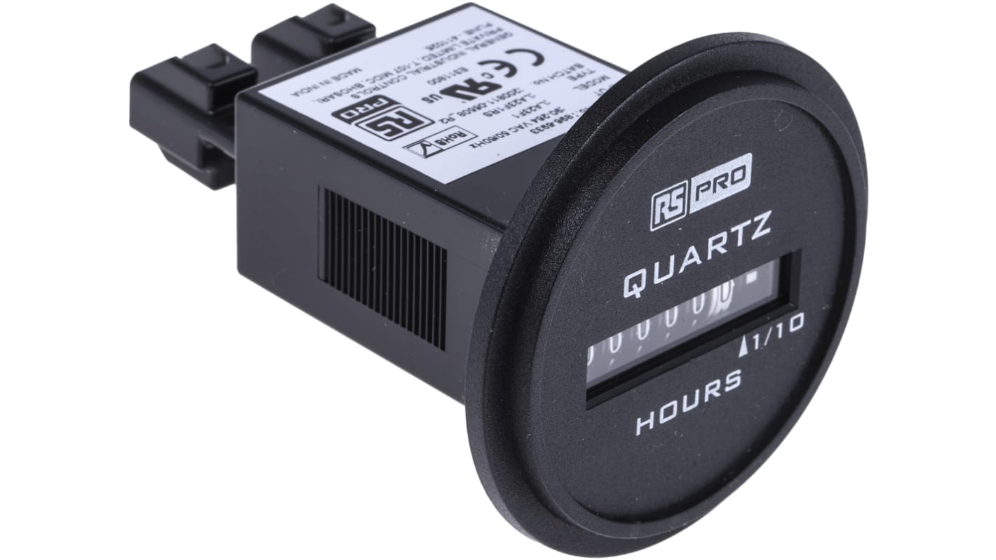Rs-Online Contatore elettronico RS PRO Ore 50Hz display Analogico 6 cifre 90 → 264 V c.a Sostegno trimestrale
