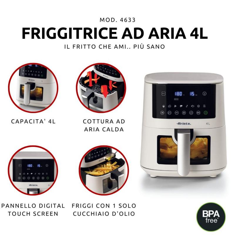 Ariete FRIGGITRICE AD ARIA 4LITRI CON VETRO Saldi Di Fabbrica