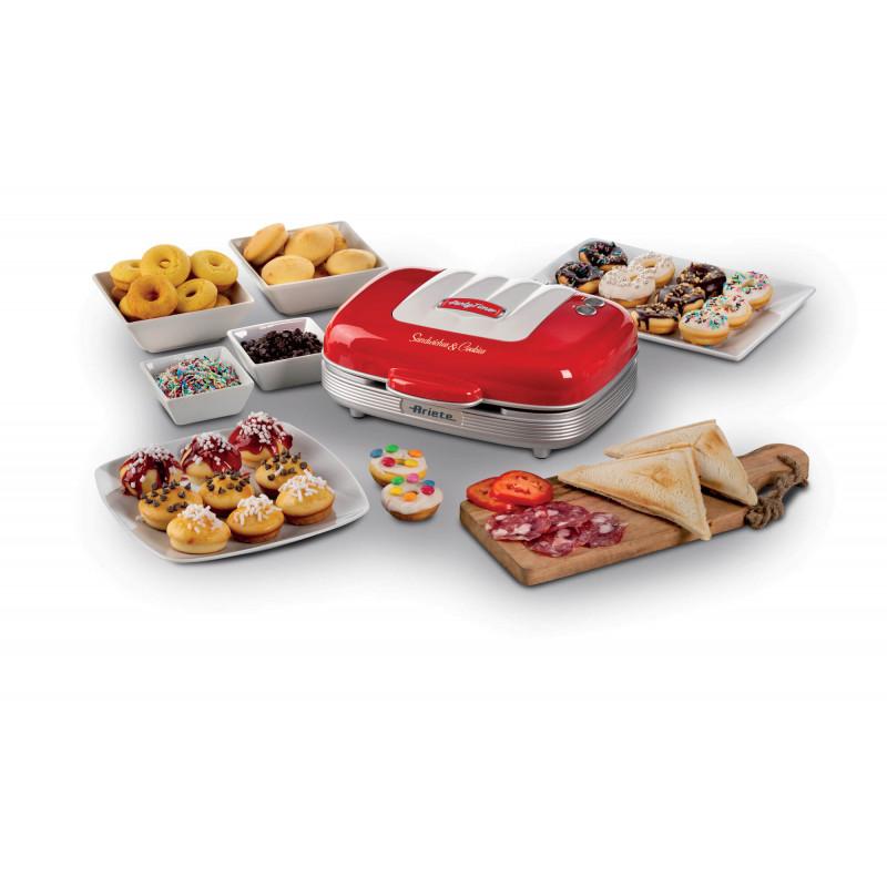 Ariete PIASTRA ELETTRICA PER MUFFIN DONUTS E SANDWICHES ROSSO Spedizione Gratuita