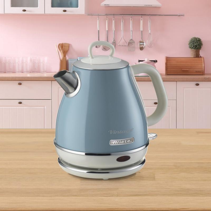 Ariete BOLLITORE ELETTRICO 1 LITRO VINTAGE CELESTE Spedizione Gratuita