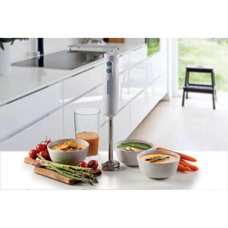 Ariete FRULLATORE A IMMERSIONE CON LAMA IN ACCIAIO INOX BIANCO &AMP; CELESTE Presa