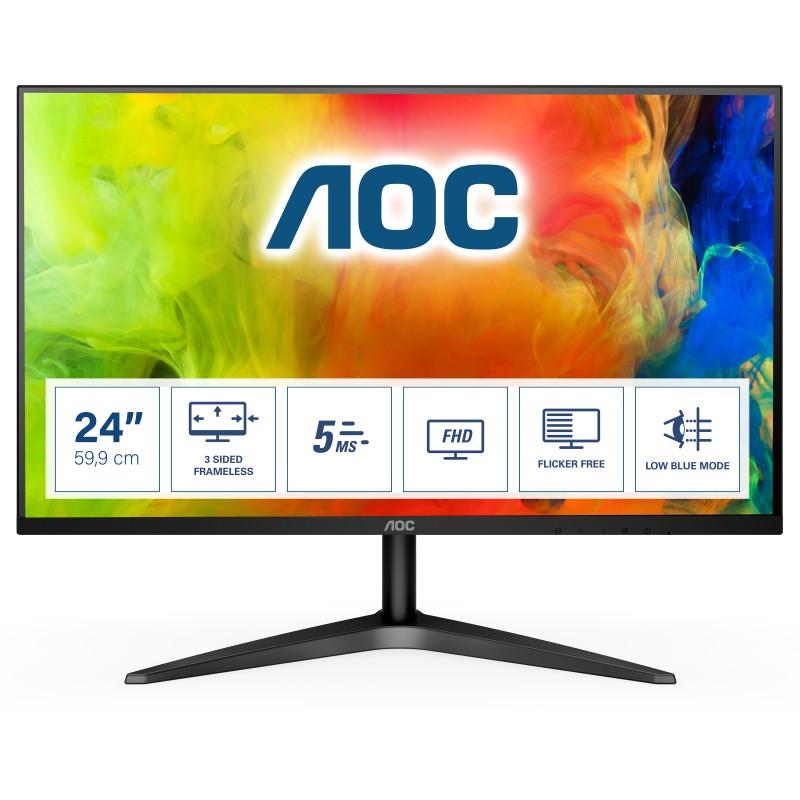 AOC B1 24B1H Monitor PC 59.9 cm (23.6") 1920 x 1080 Pixel Full HD LED Nero Sconto di tempo limitato