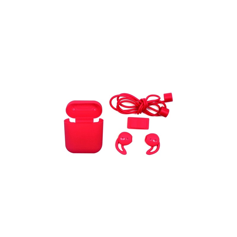 TUNIT Cover AirPods Apple 1a e 2a Generazione in Silicone - Red Vendita Economica