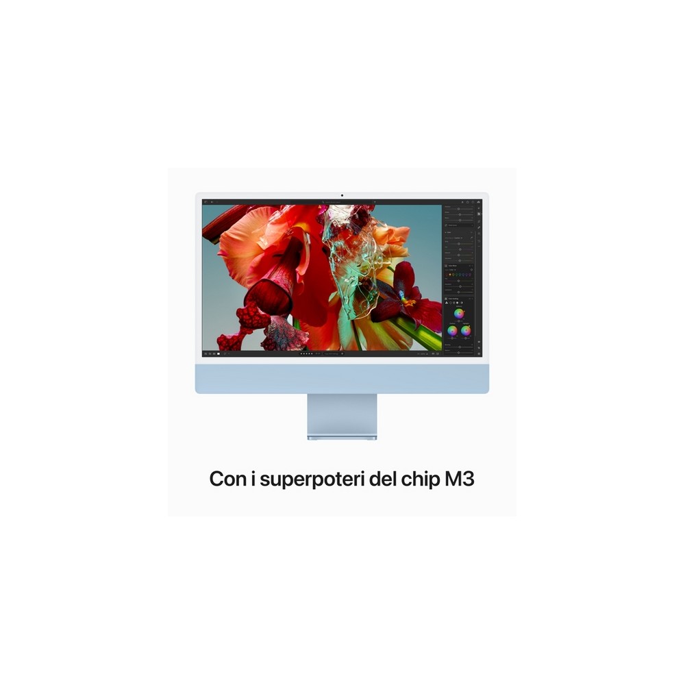 APPLE iMac 24" 256GB SSD - Apple M3 chip con 8-core CPU e 8-core GPU - Blu Vendita Economica