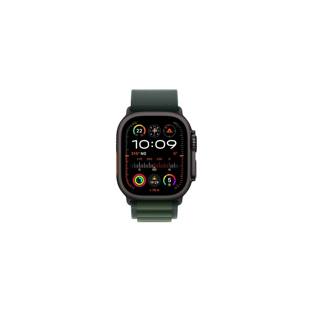 APPLE Apple Watch Ultra 2 GPS + Cellular 49mm Black Titanium Case with Dark Green Alpine Loop - Large Offerta natalizia
