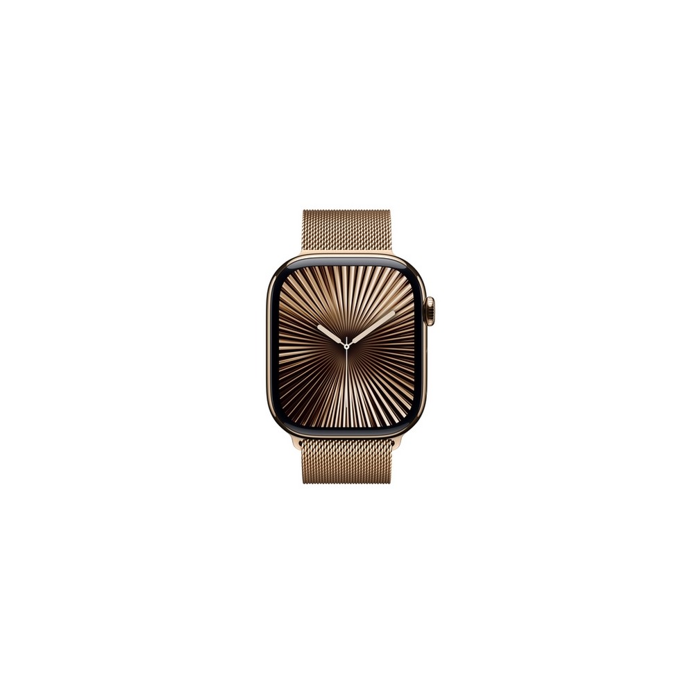 APPLE Apple Watch Series 10 GPS + Cellular 46mm Gold Titanium Case with Gold Milanese Loop - S/M Online Outlet