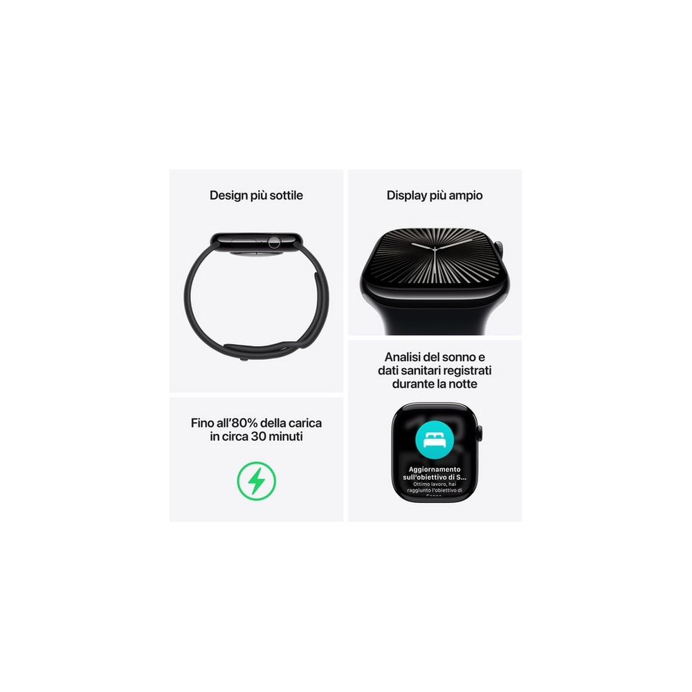 APPLE Apple Watch Series 10 GPS 42mm Jet Black Aluminium Case with Ink Sport Loop Bestseller