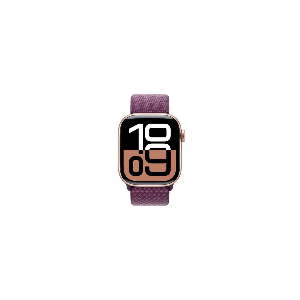 APPLE Apple Watch Series 10 GPS 42mm Rose Gold Aluminium Case with Plum Sport Loop Comprane uno, ottenene uno gratis