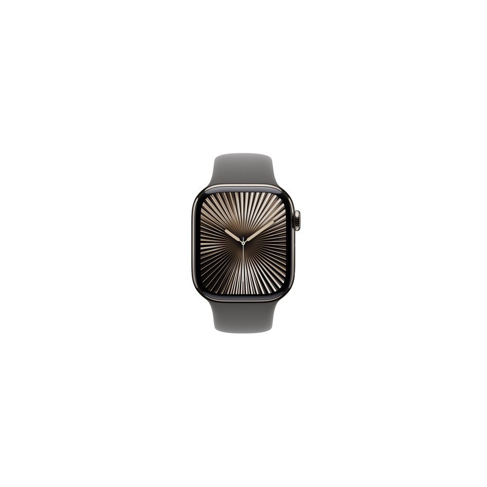 APPLE Apple Watch Series 10 GPS + Cellular 42mm Natural Titanium Case with Stone Grey Sport Band - S/M Only for today