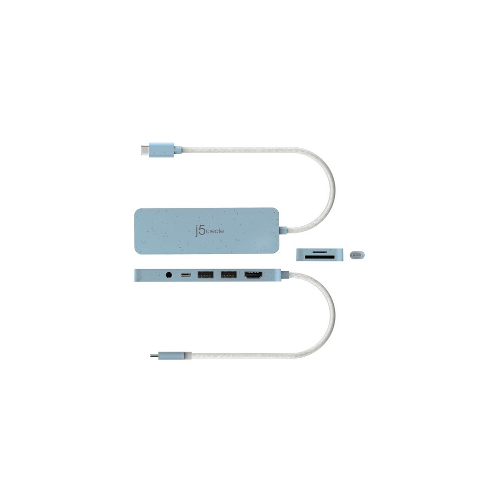 j5create Eco-Friendly USB-C Multi-Port Hub with Power Delivery Offerta Anniversario