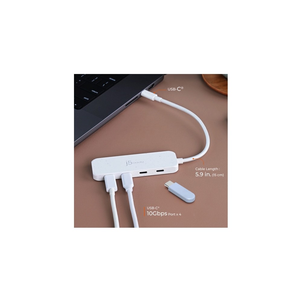 j5create Eco-Friendly USB-C to 4-Port Type-C Gen 2 Hub Offerta temporanea