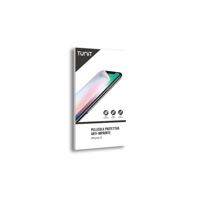 TUNIT Pellicola protettiva anti-impronta e antiriflesso per iPhone X Vendita Economica