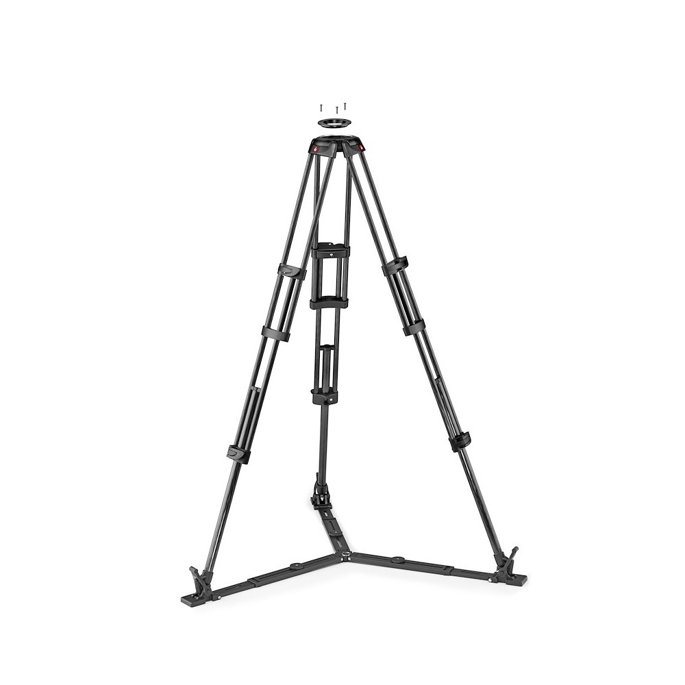 Manfrotto Treppiede video CF a gamba doppia con stabilizzatore