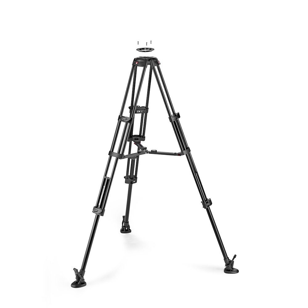 Manfrotto Twin Middle Spreader+ Aluminium Tripod 100/75mm bowl