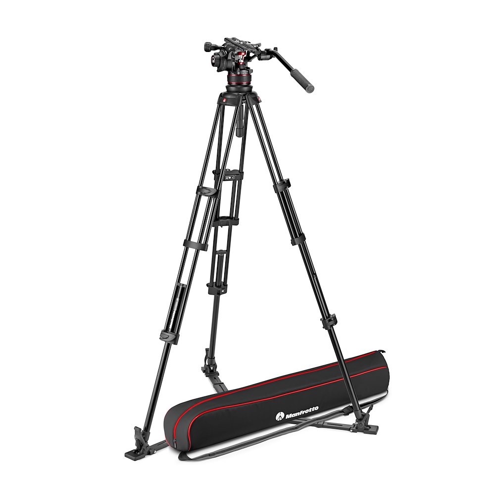 Manfrotto Kit video Nitrotech 612 treppiede tubo doppio alluminio