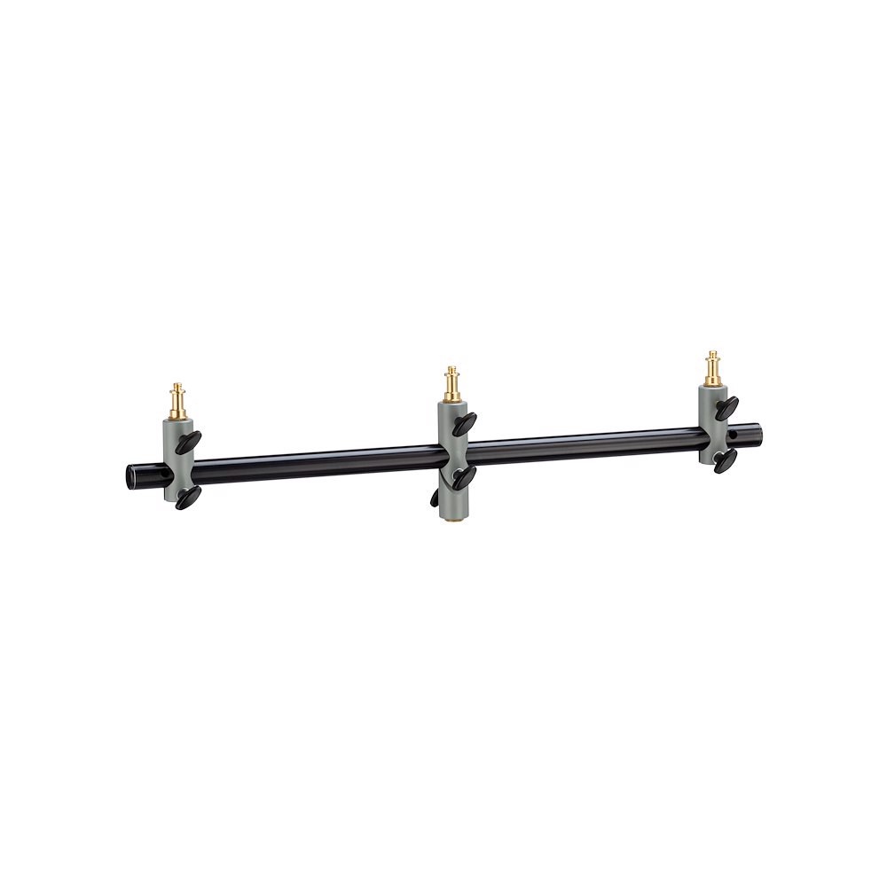 Manfrotto Barra nera portamicrofono/lamp 3 attacchi