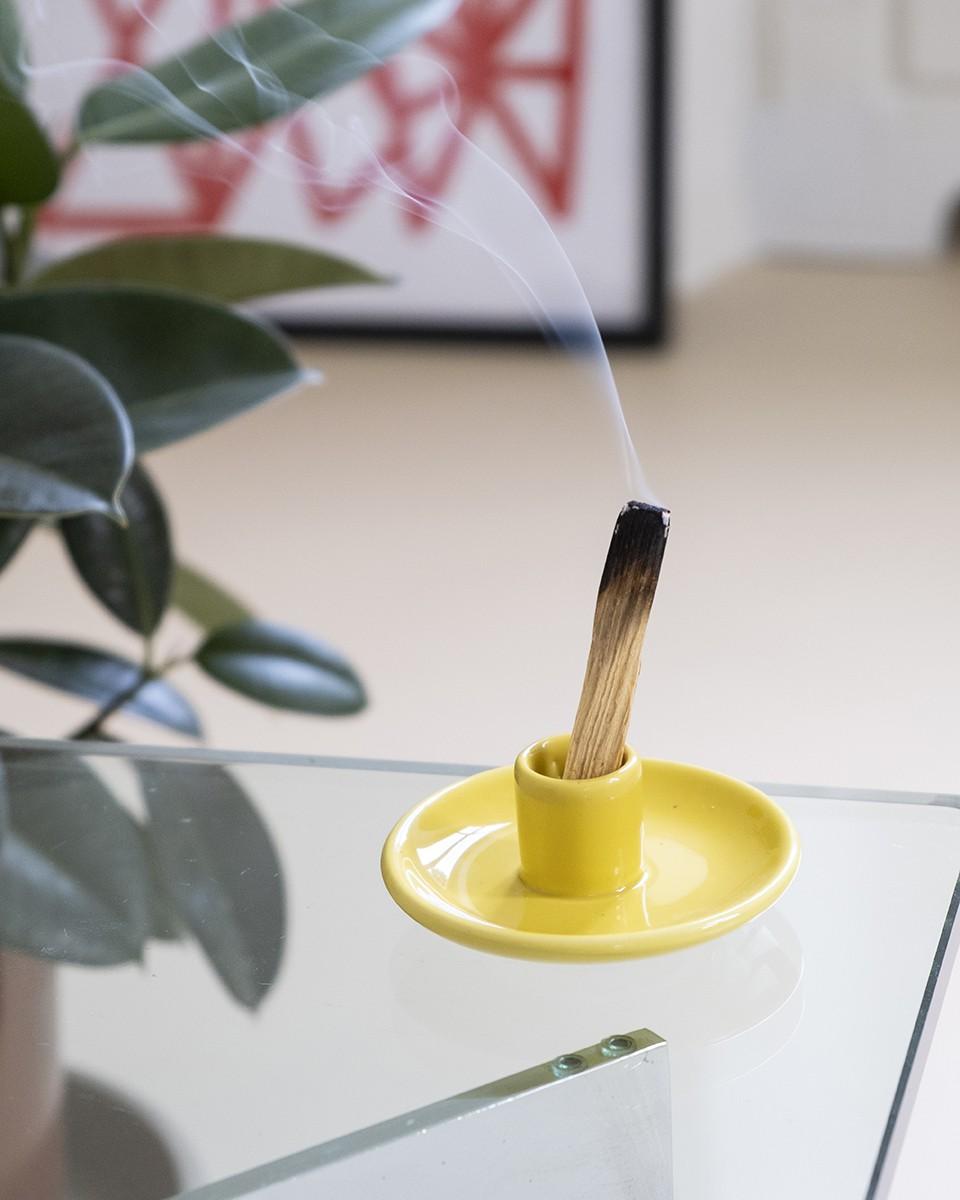 Wood'd PALO SANTO PLATE YELLOW
