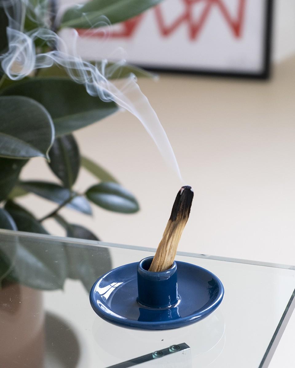 Wood'd PALO SANTO PLATE BLUE