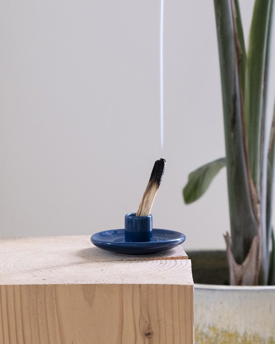 Wood'd PALO SANTO PLATE BLUE Outlet