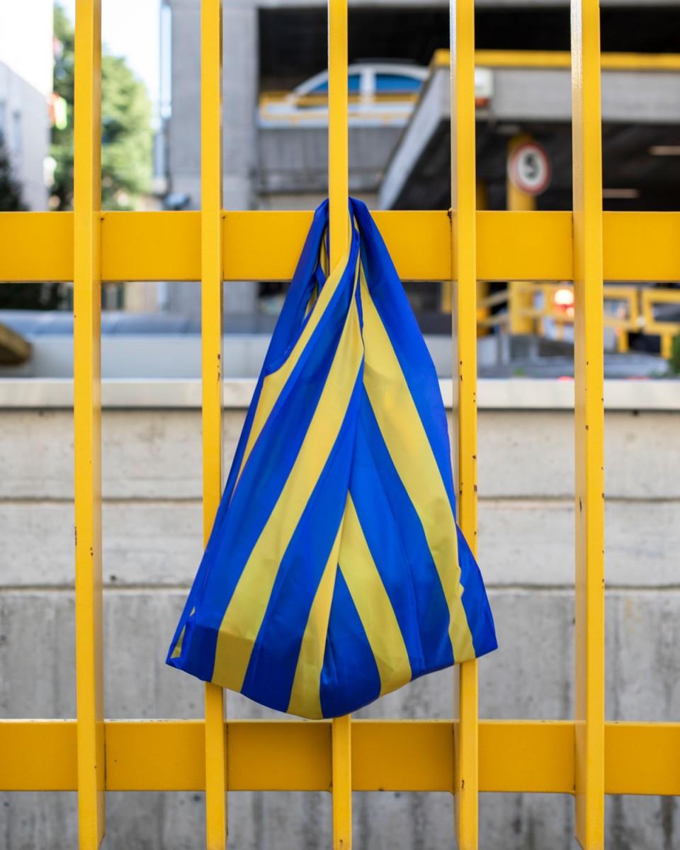 Wood'd Stripes Blue Bag Negozio